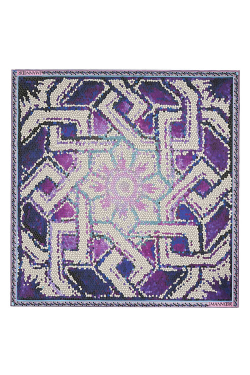 Selçuklu Dönencesi Pembe İpek Eşarp 130x130