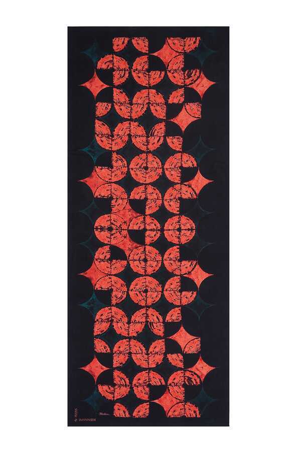 Semazen Kırmızı İpek Şal 80x200