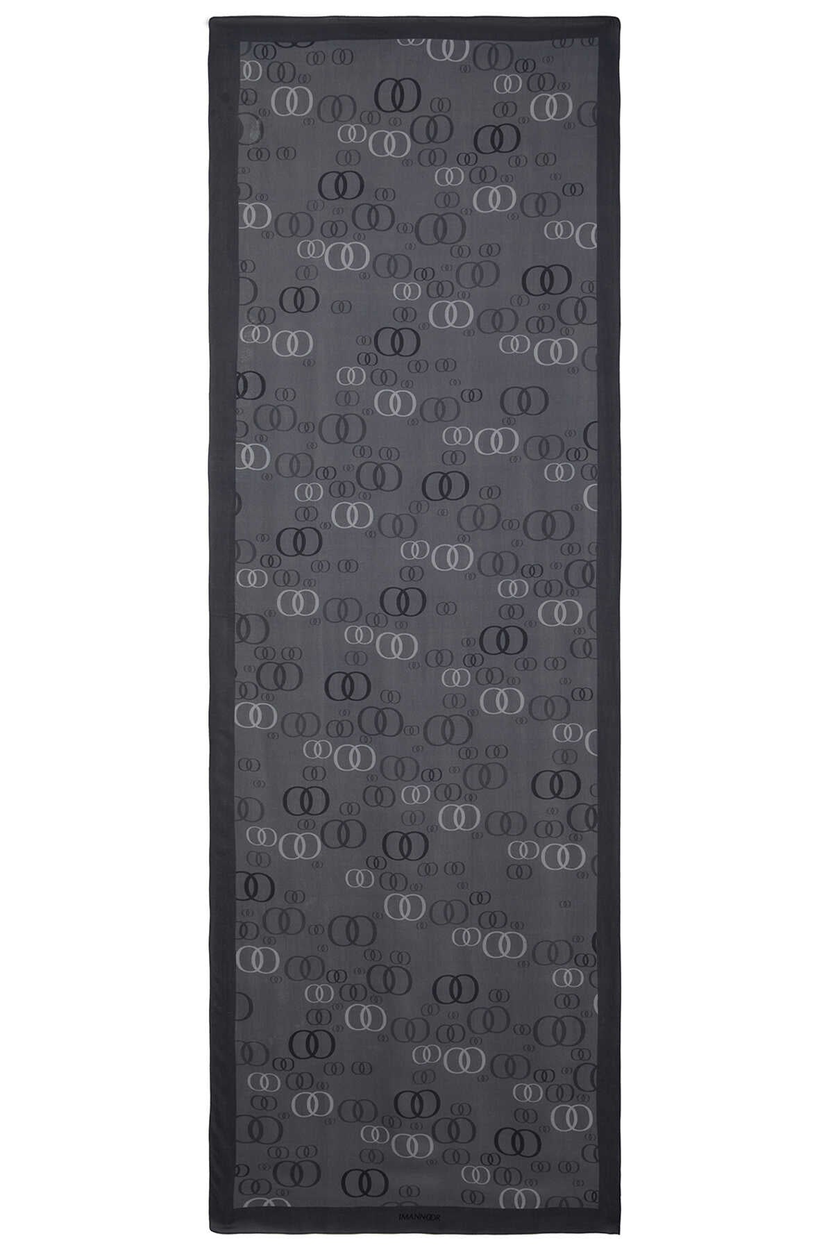 Serbest OO Antrasit Floş Viskon Şal 70x210