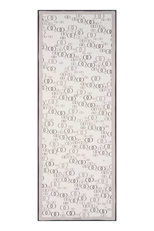 Serbest OO Beyaz Floş Viskon Şal 70x210