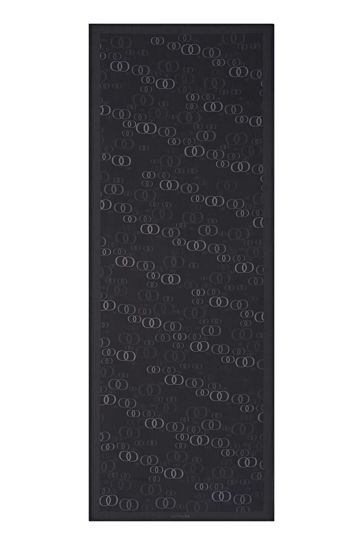 Serbest OO Siyah Floş Viskon Şal 70x210