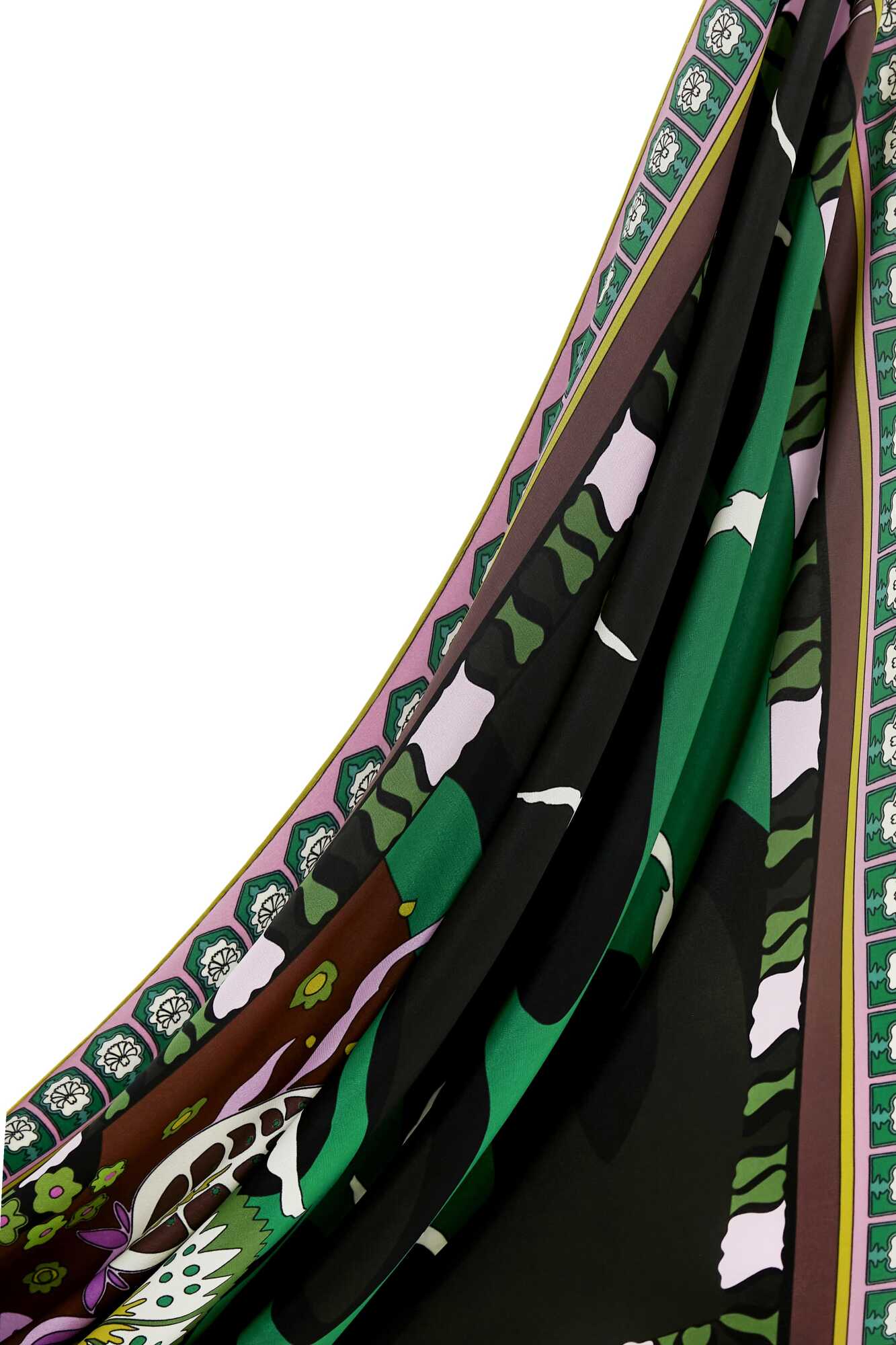 Su Bahçesi Pembe Krep İpek Şal 80x200