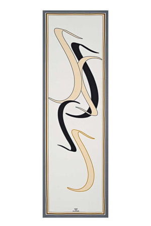 Su Taşı Krem Flosh Viskon Şal 70x210