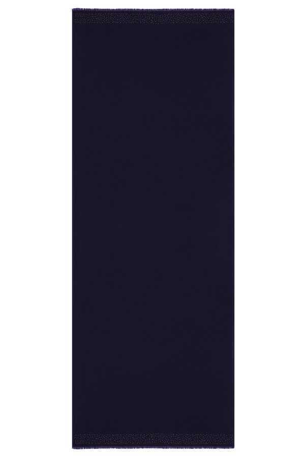 Taşlı Koyu Mor İpek Şal 80x200