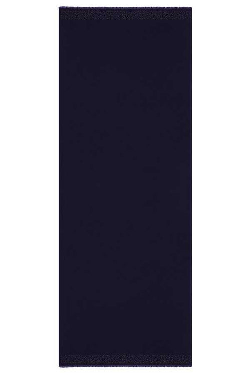 Taşlı Koyu Mor İpek Şal 80x200