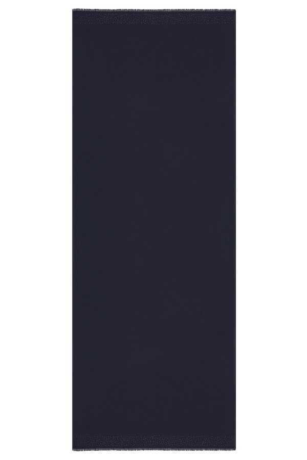 Taşlı Lacivert İpek Şal 80x200