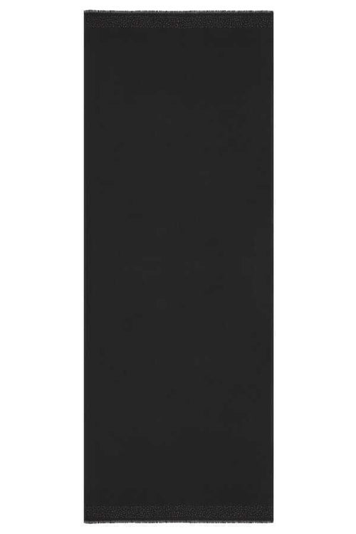 Taşlı Siyah İpek Şal 80x200