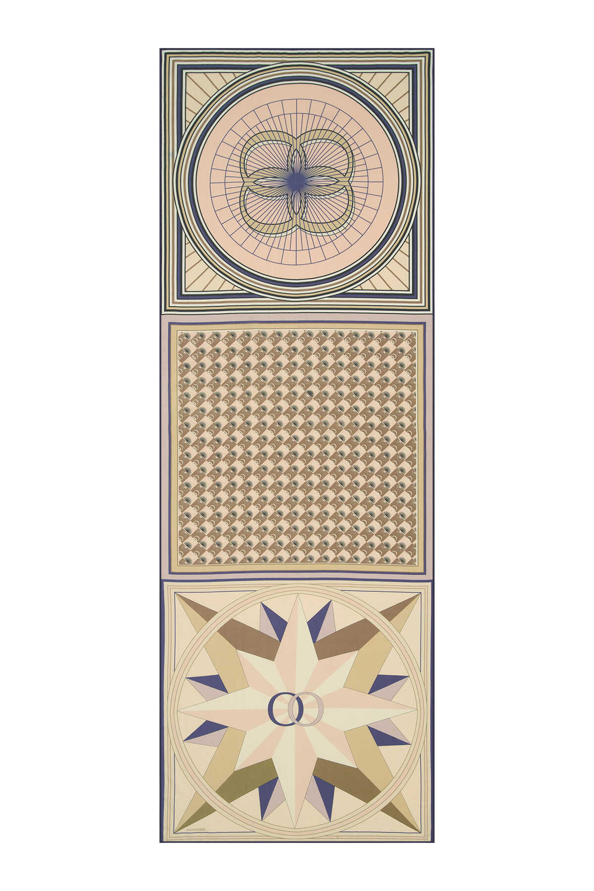 Trio Mavi Koton İpek Şal 80x200