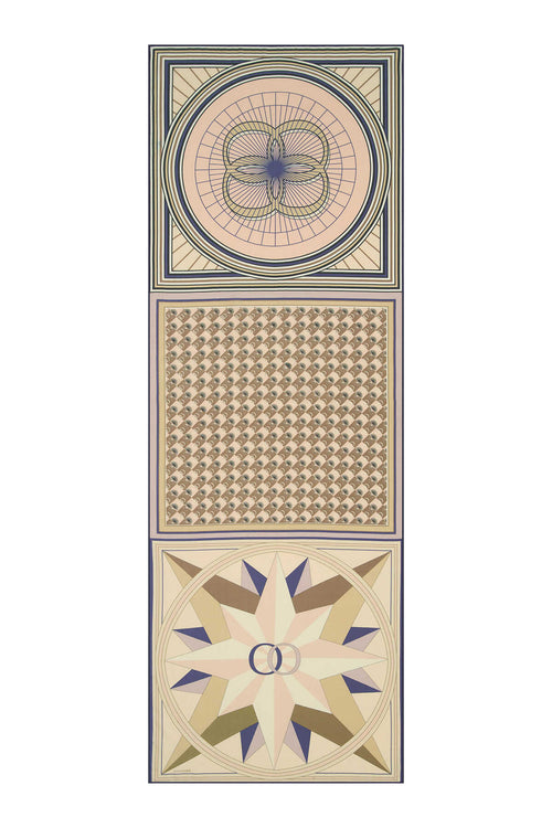 Trio Mavi Koton İpek Şal 80x200