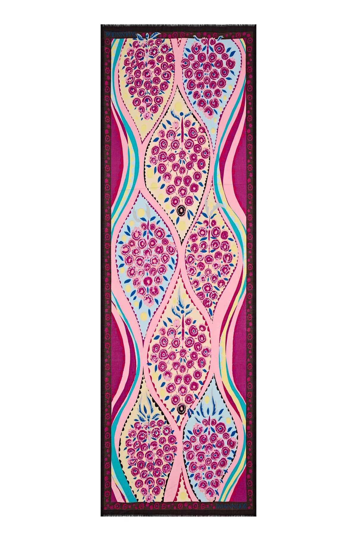 Tuğba Pembe Yün Şal 70x210