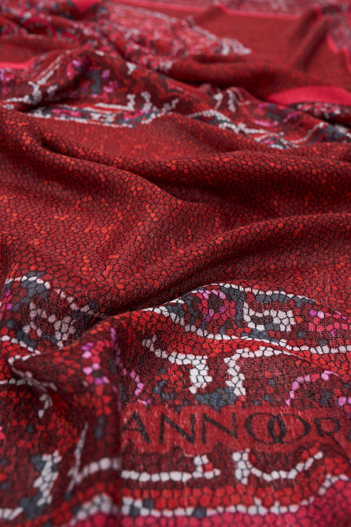 Uçan Halı Bordo Kaşmir İpek Şal 100x200