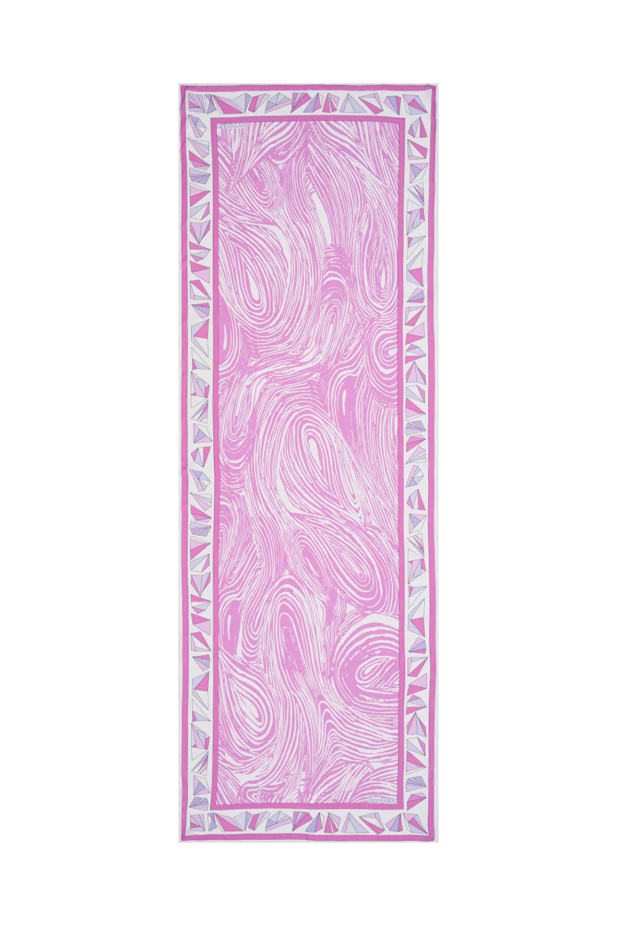 Üçgen Noor Pembe Modal Şal 70x210