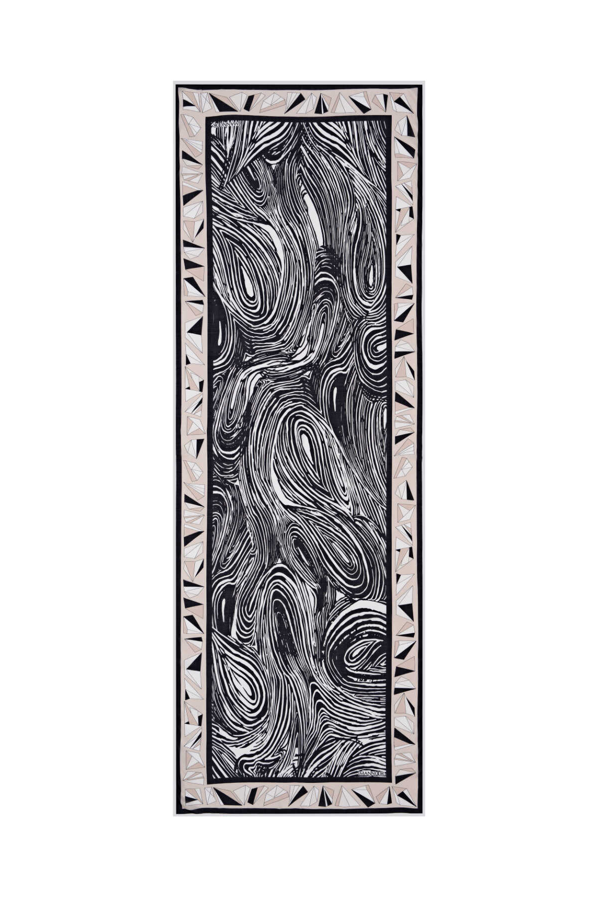 Üçgen Noor Siyah Modal Şal 70x210