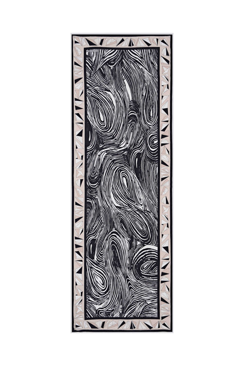 Üçgen Noor Siyah Modal Şal 70x210