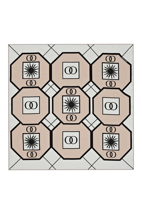 Vitray Bej Tivil İpek Eşarp 90x90