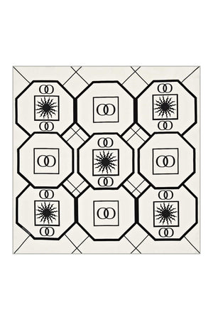 Vitray Beyaz Tivil İpek Eşarp 90x90