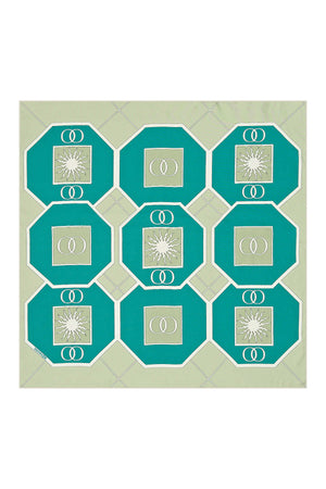 Vitray Yeşil Tivil İpek Eşarp 90x90