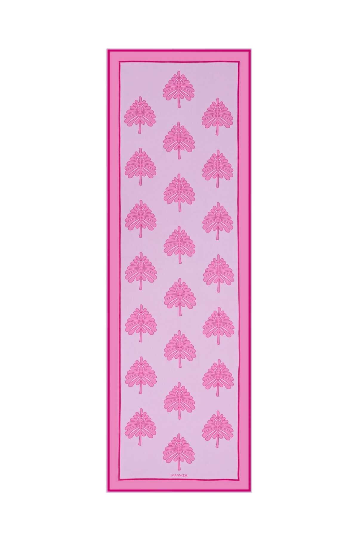 Yaprak Pembe Modal Şal 70x210