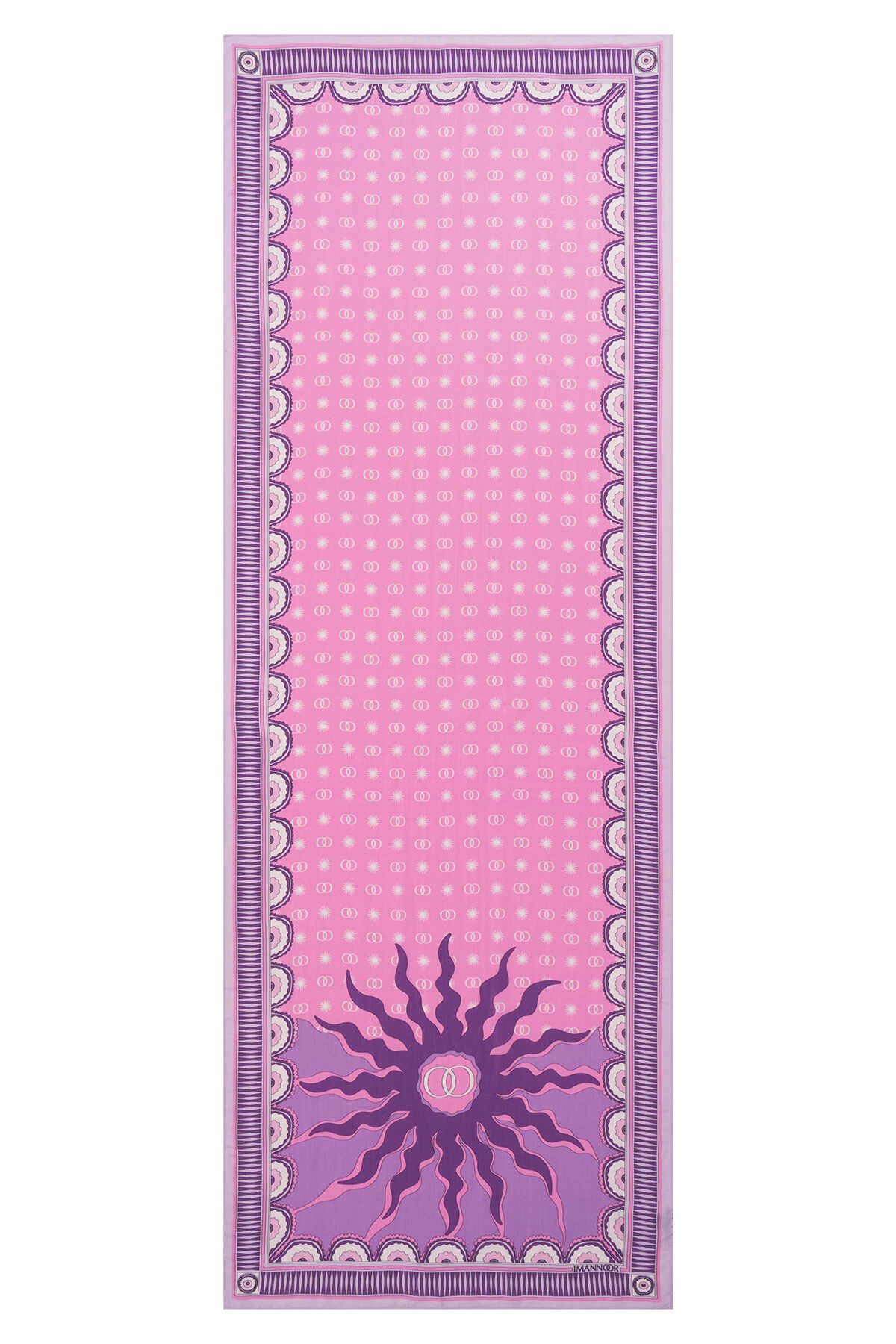 Yıldız Pembe Floş Viskon Şal 70x210