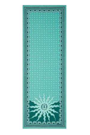 Yıldız Turkuaz Floş Viskon Şal 70x210