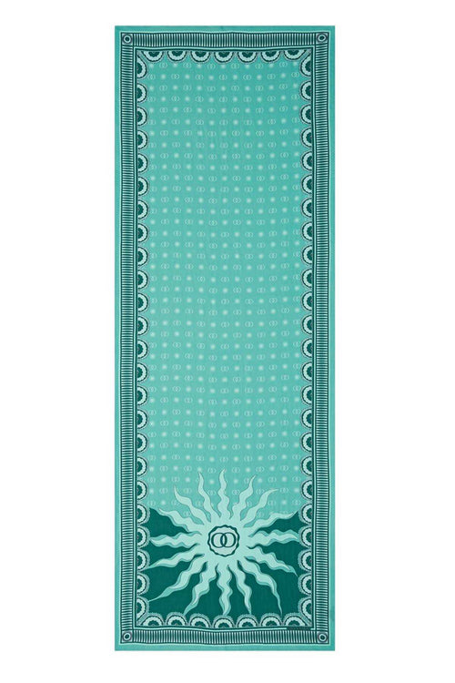 Yıldız Turkuaz Floş Viskon Şal 70x210