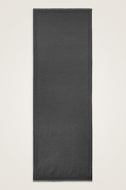 Yıldızlı Gece Füme Pamuk İpek Şal 70x200