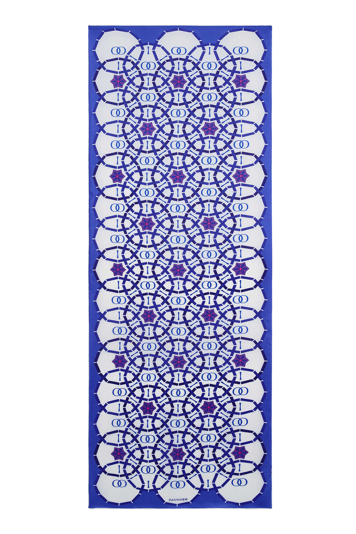 Yıldızlı Gece Mor Floş Viskon Şal 70x210