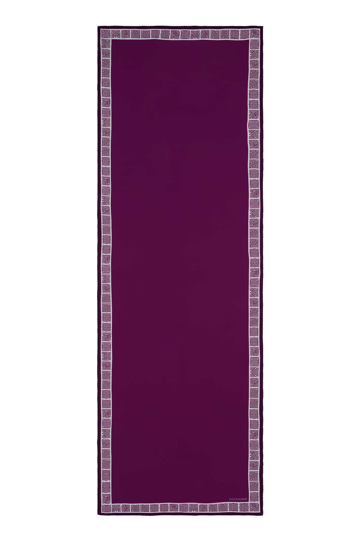 Zebra Fuşya Krep İpek Elbise Şalı 80x210