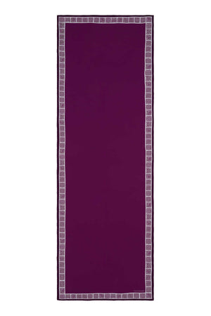 Zebra Fuşya Krep İpek Elbise Şalı 80x210