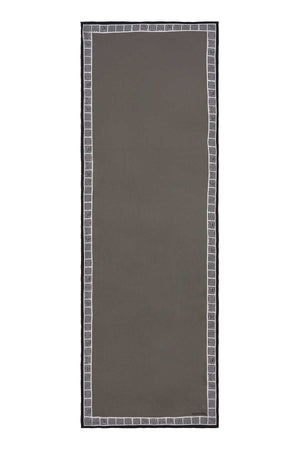 Zebra Gri Krep İpek Elbise Şalı 80x210