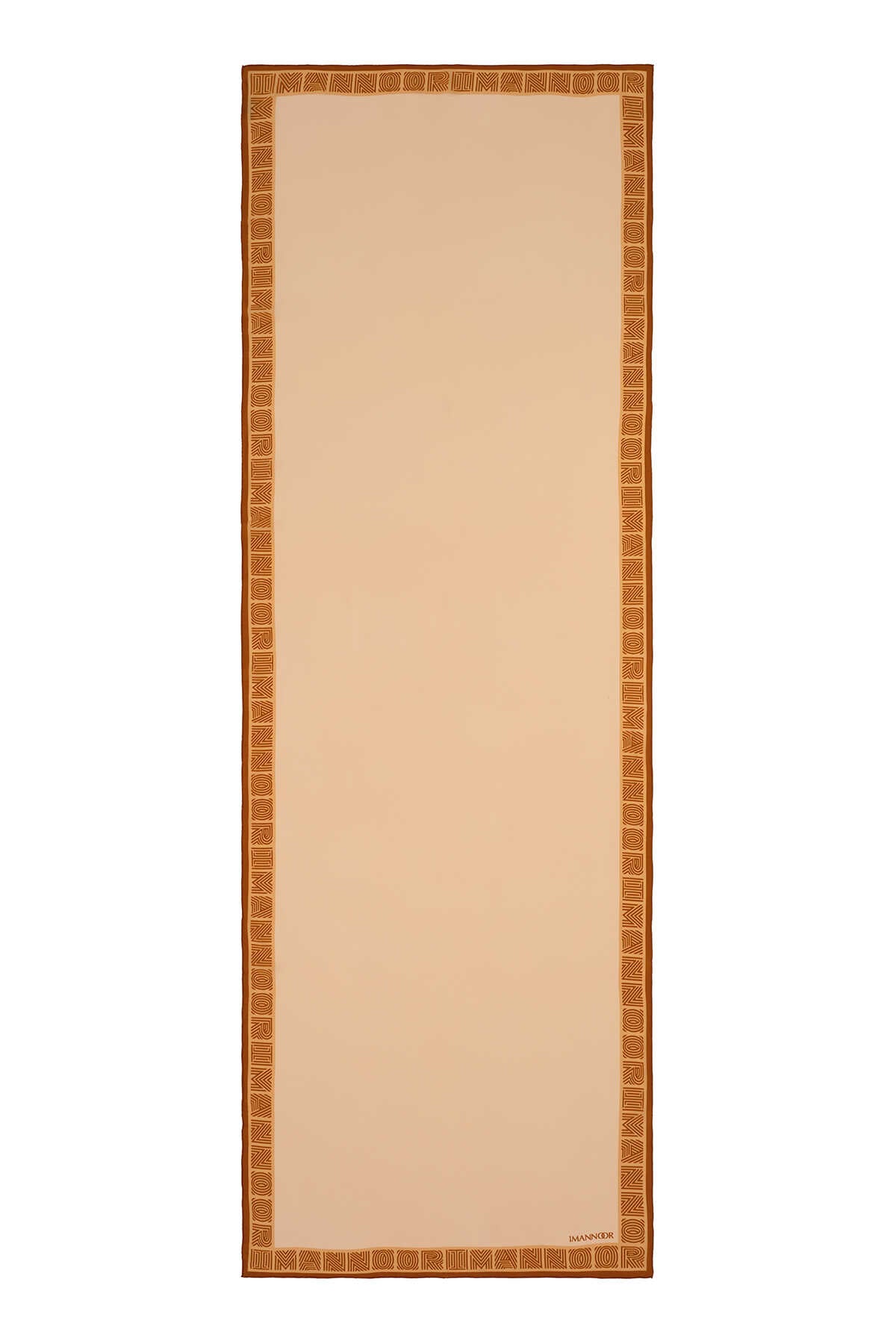 Zebra Krem Krep İpek Elbise Şalı 80x210