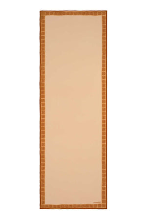 Zebra Krem Krep İpek Elbise Şalı 80x210
