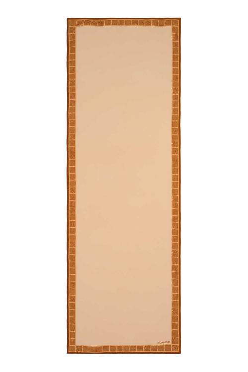 Zebra Krem Krep İpek Elbise Şalı 80x210