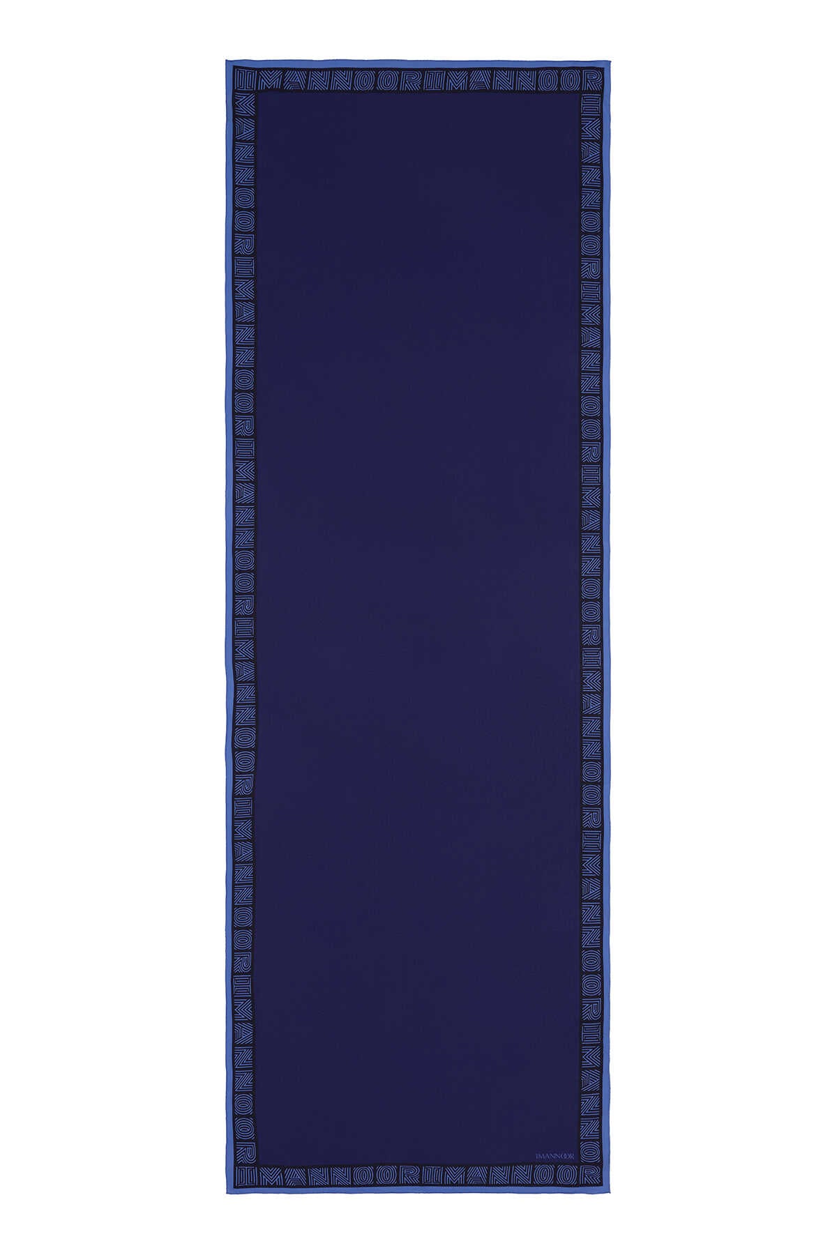 Zebra Lacivert Krep İpek Elbise Şalı 80x210