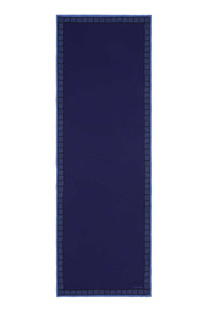 Zebra Lacivert Krep İpek Elbise Şalı 80x210