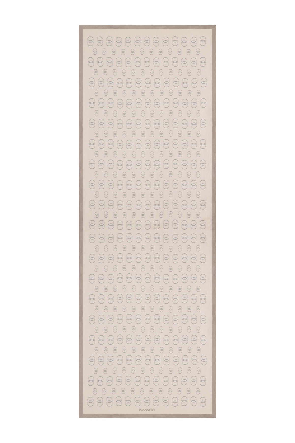 Zincir Baskı Bej Floş Viskon Şal 70x210