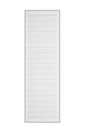 Zincir Baskı Beyaz Floş Viskon Şal 70x210