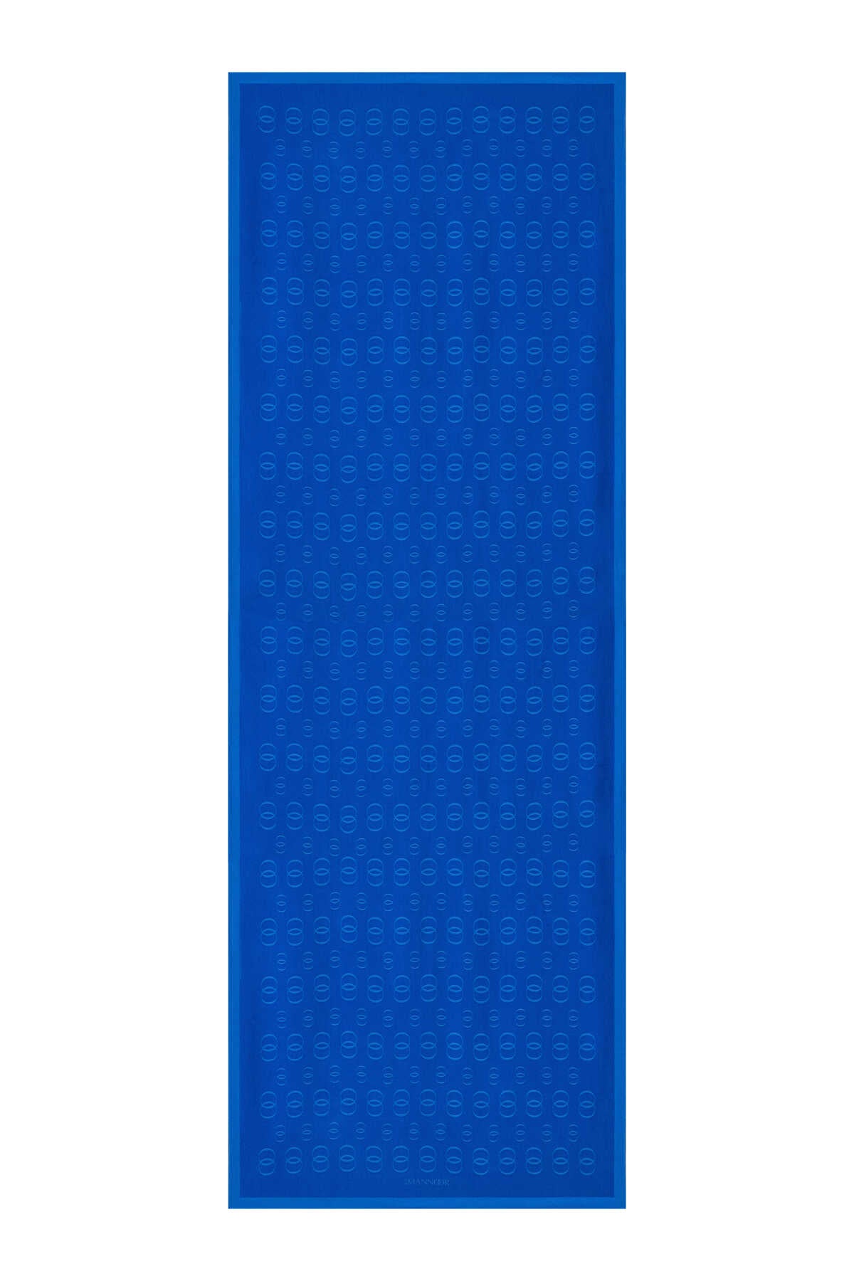 Zincir Baskı Lacivert Floş Viskon Şal 70x210