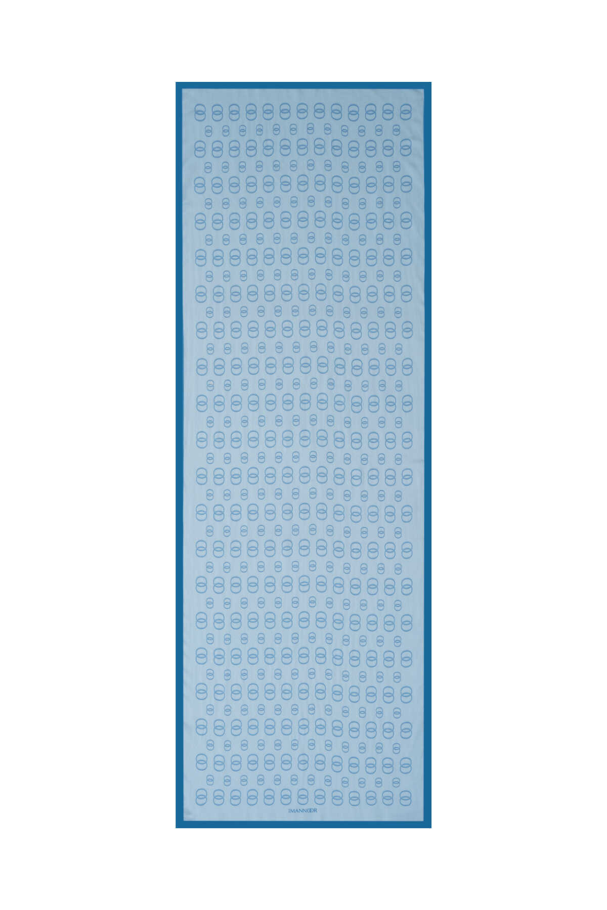 Zincir Baskı Mavi Floş Viskon Şal 70x210