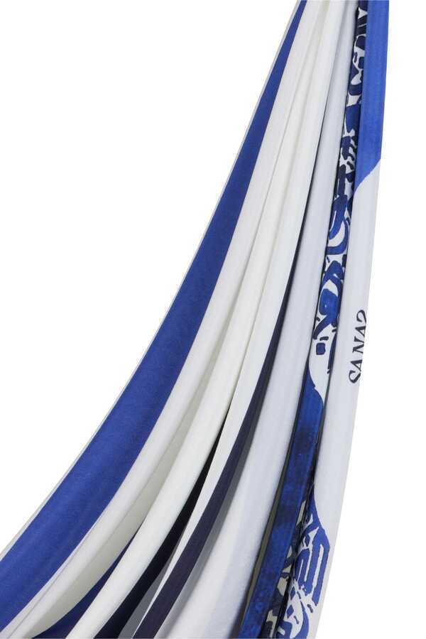 Zincir Beyaz-Mavi İpek Şal 70x220