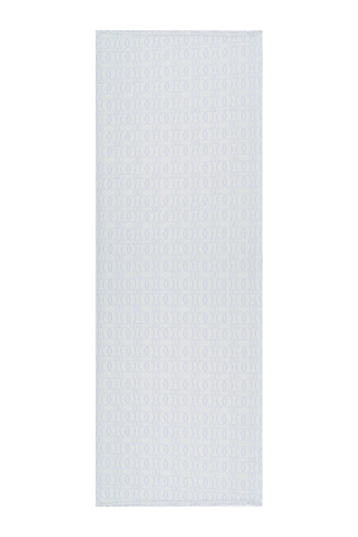 Zincir Desen Beyaz Viskon Şal 60x200