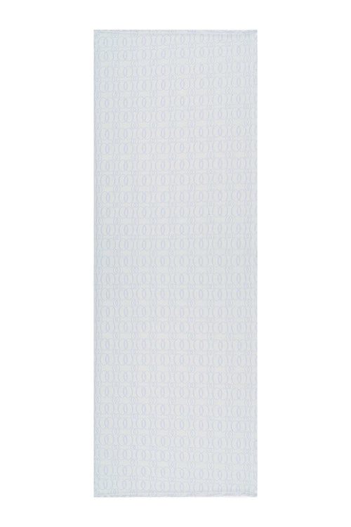 Zincir Desen Beyaz Viskon Şal 60x200