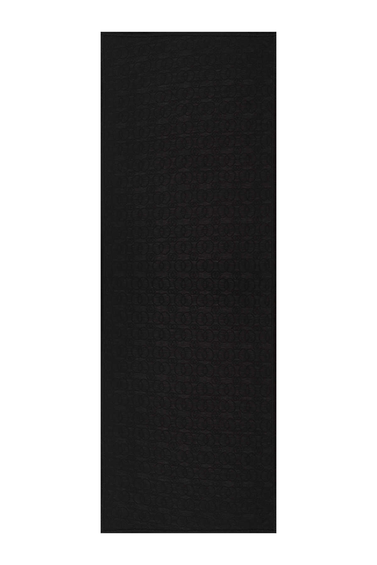Zincir Desen Siyah Viskon Şal 60x200