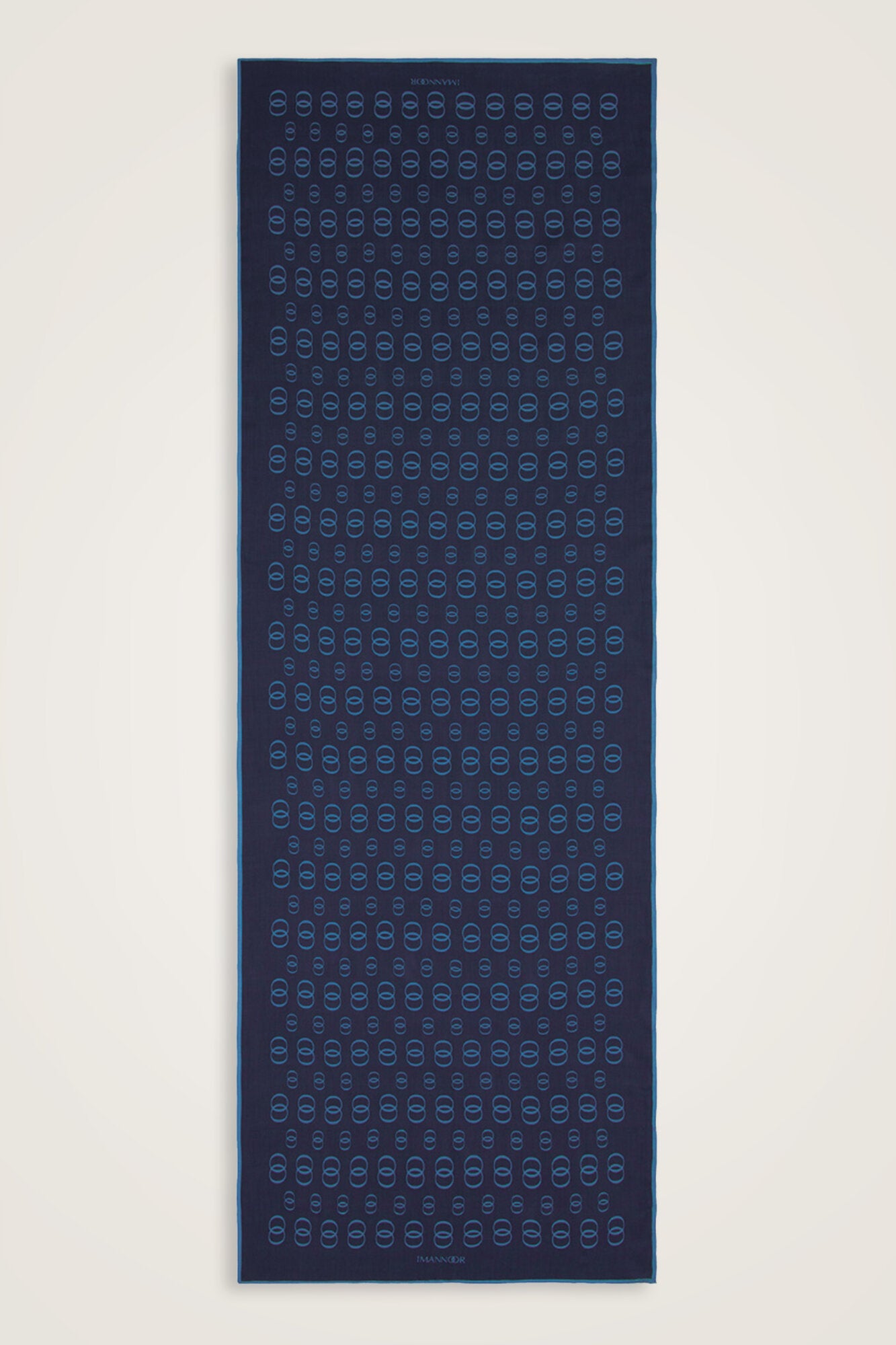 Zincir Logo Lacivert Pamuk Floş Şal 70x210