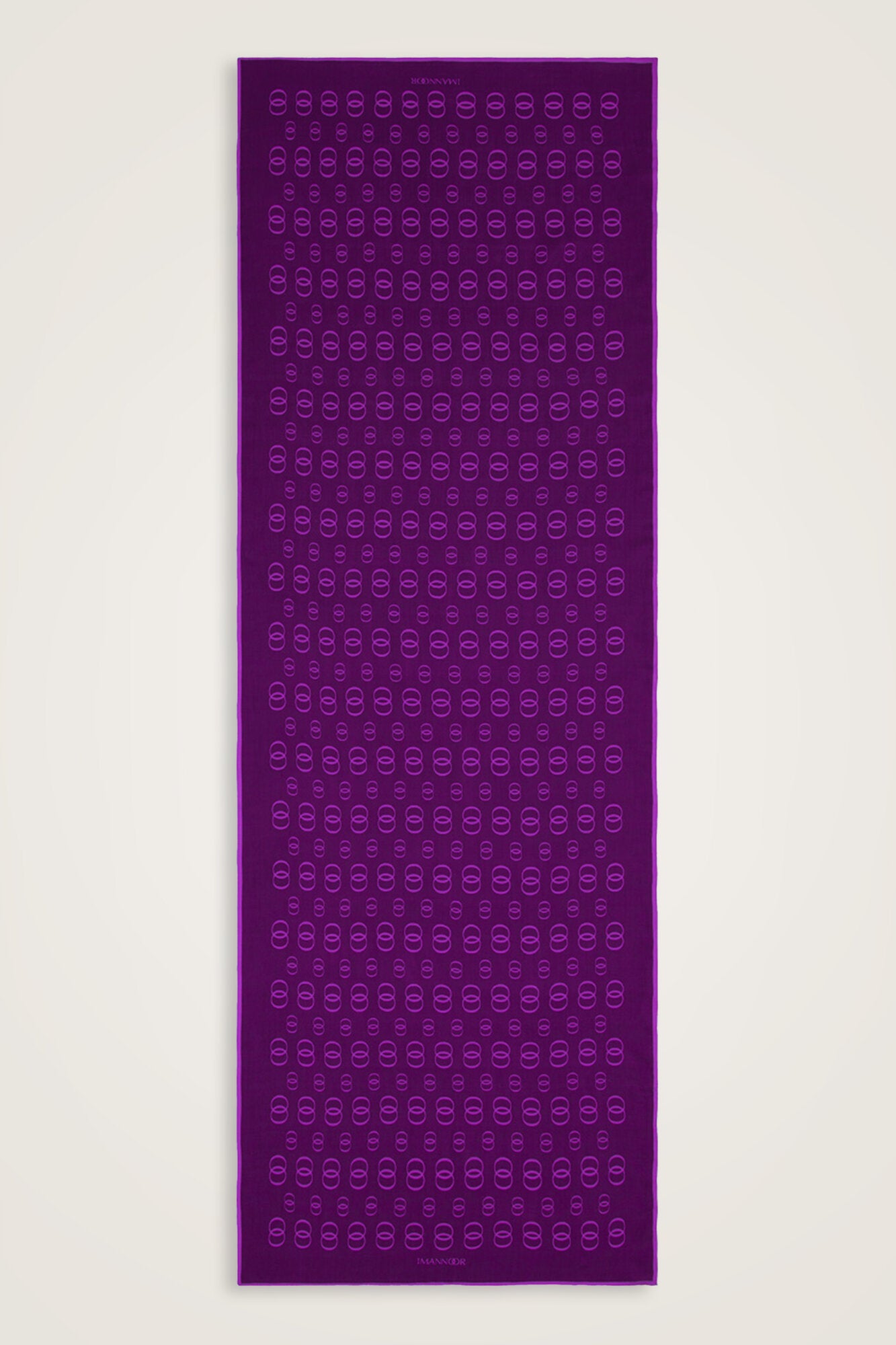 Zincir Logo Mor Pamuk Floş Şal 70x210