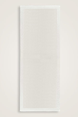 Zincir Monogram Beyaz Pamuk İpek Şal 80x210