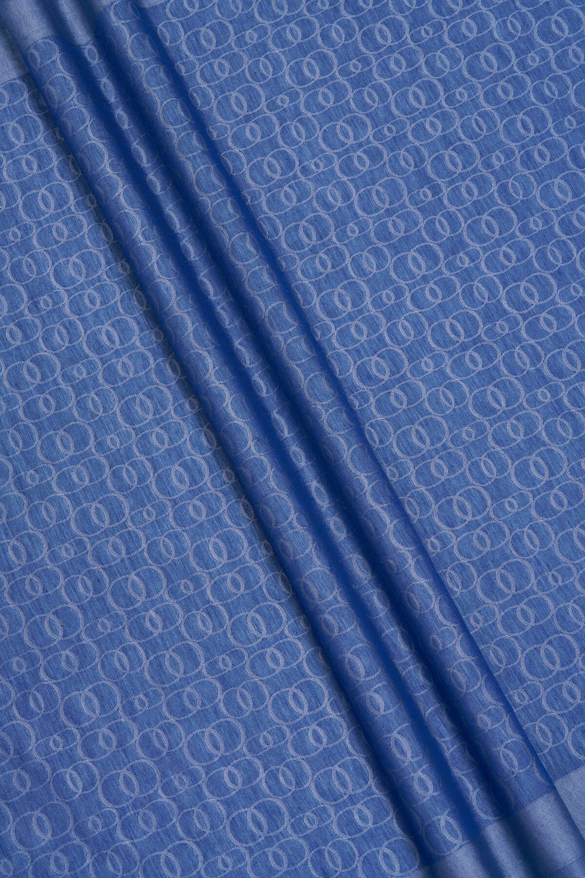 Zincir Monogram Denim Pamuk İpek Şal 80x210