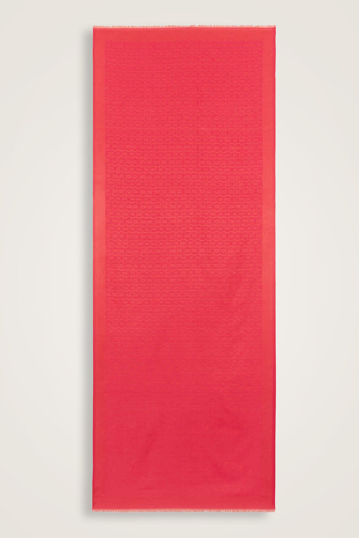 Zincir Monogram Nar Çiçeği Pamuk İpek Şal 80x210