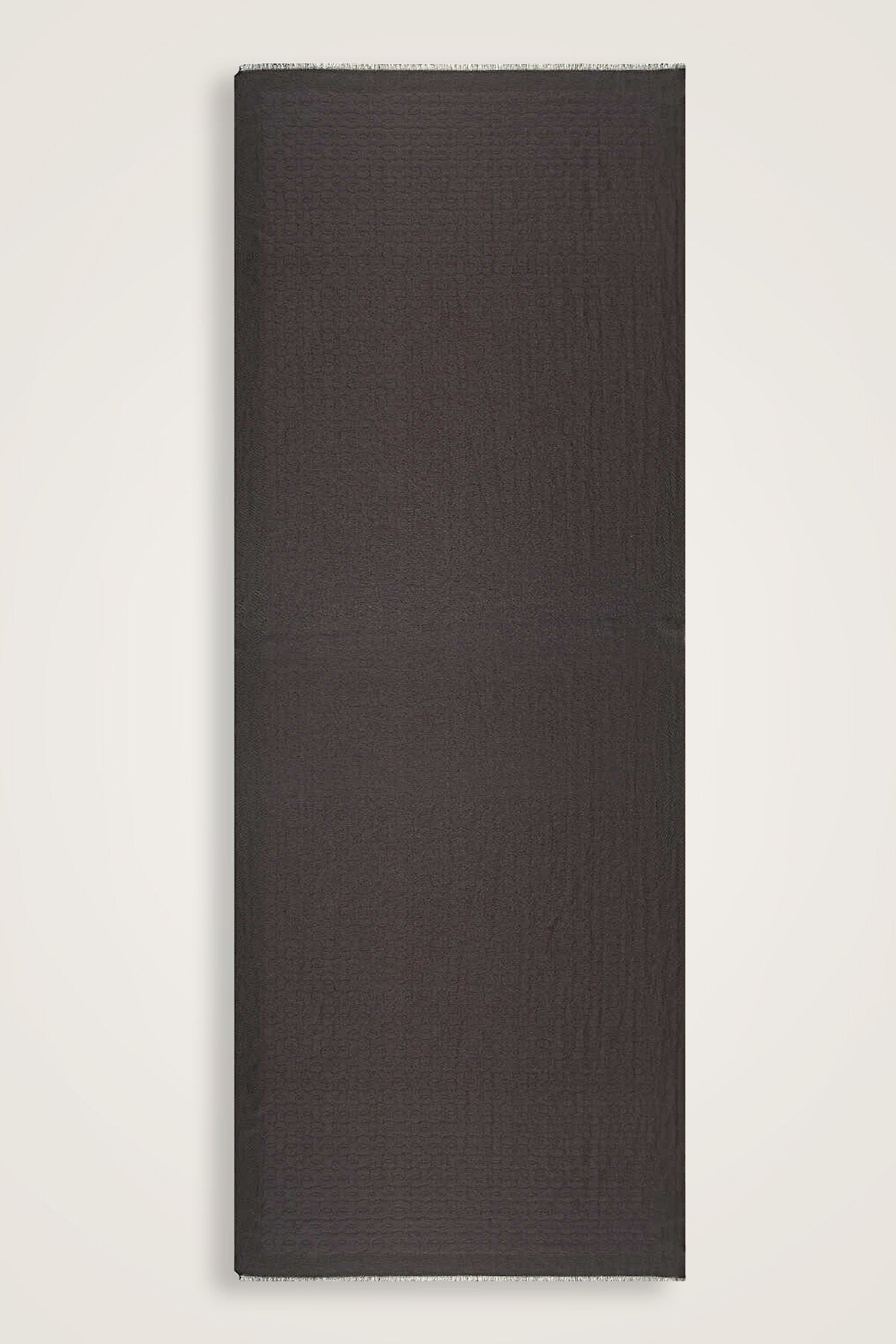 Zincir Monogram Siyah Pamuk İpek Şal 80x210