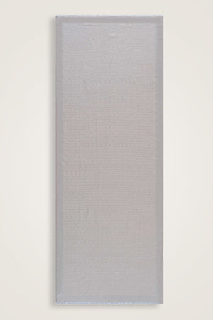 Zincir Monogram Gri Pamuk İpek Şal 80x210
